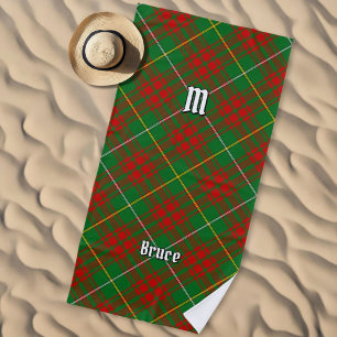 Clan Bruce Hunting Tartan Beach Towel