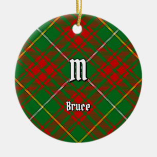 Clan Bruce Hunting Tartan Ceramic Ornament