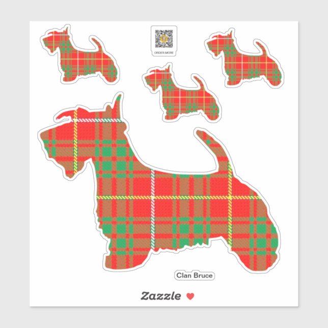 Clan Bruce Scottie Sticker (Sheet)