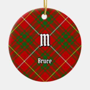 Clan Bruce Tartan Ceramic Ornament