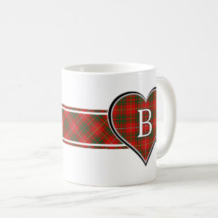Clan Bruce Tartan Heart Coffee Mug