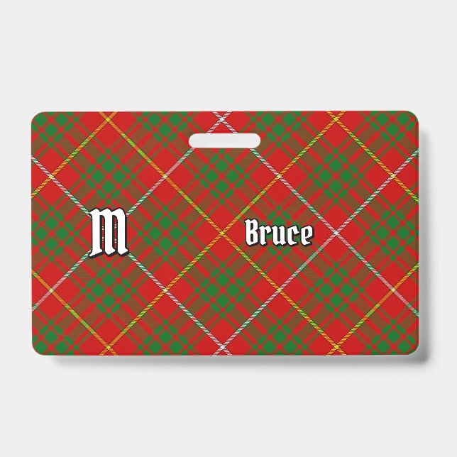 Clan Bruce Tartan ID Badge (Front)