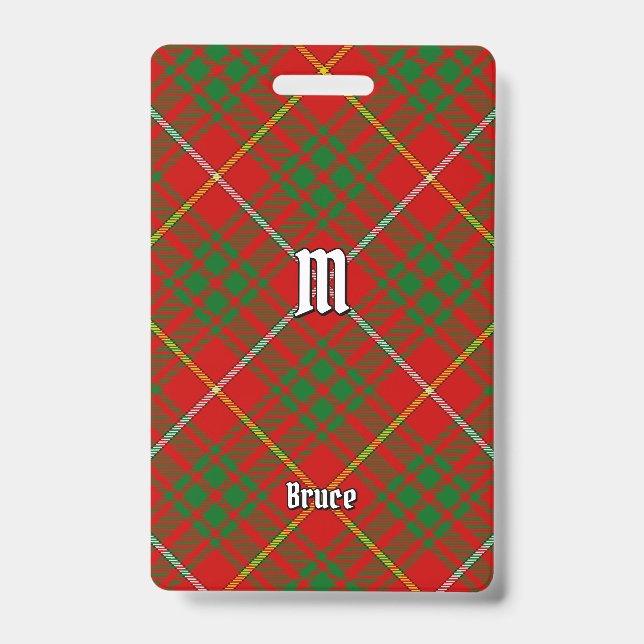 Clan Bruce Tartan ID Badge (Front)