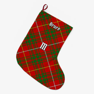 Clan Bruce Tartan Large Christmas Stocking