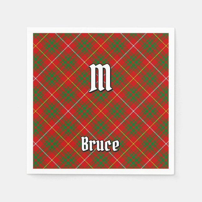 Clan Bruce Tartan Napkin (Front)
