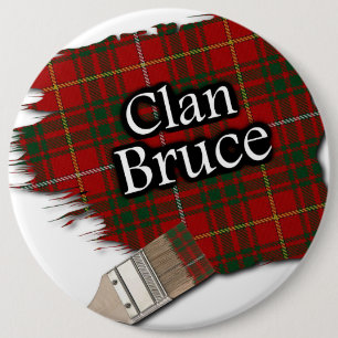 Clan Bruce Tartan Paint Brush 6 Cm Round Badge