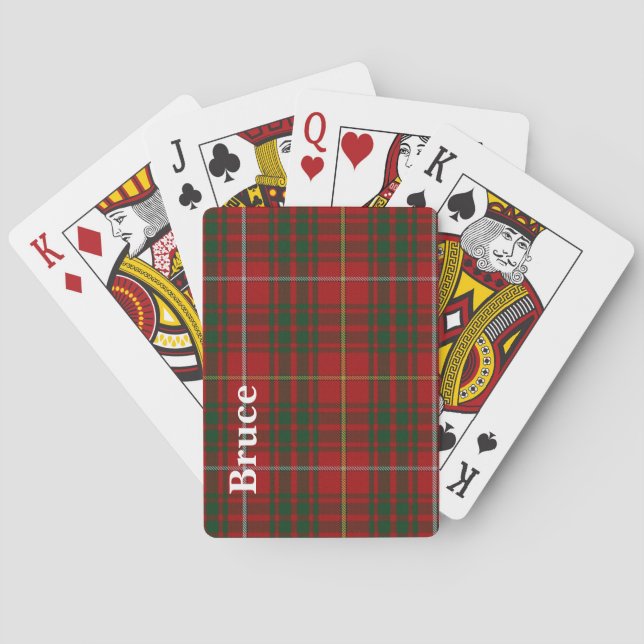 Clan Bruce Tartan Plaid Playing Cards (Back)