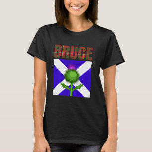 Clan Bruce Tartan Scottish Family Name Scotland Pr T-Shirt