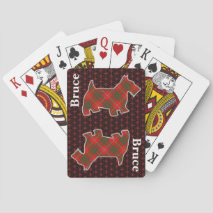 Clan Bruce Tartan Scottish Terrier Edition Playing Cards