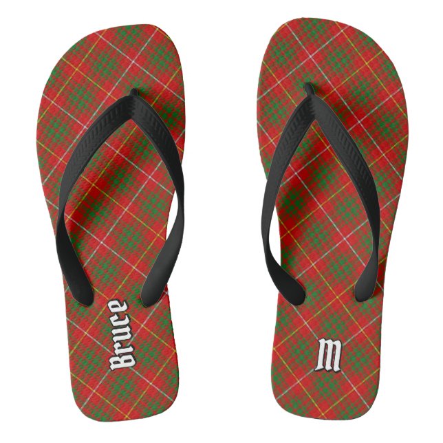 Clan Bruce Tartan Thongs (Footbed)