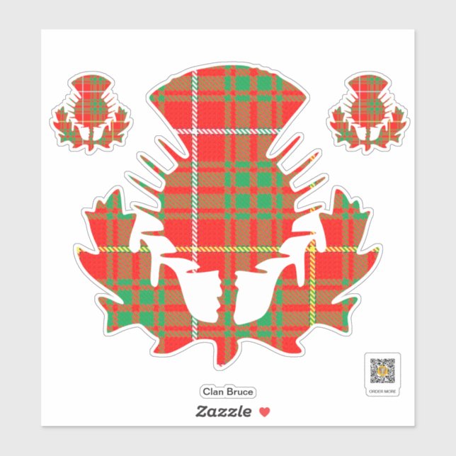 Clan Bruce Thistle Sticker (Sheet)