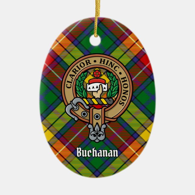 Clan Buchanan Crest Ceramic Ornament (Front)