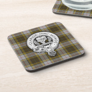 Clan Buchanan Crest & Dress Tartan Coaster