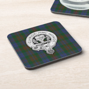Clan Buchanan Crest & Hunting Tartan Coaster