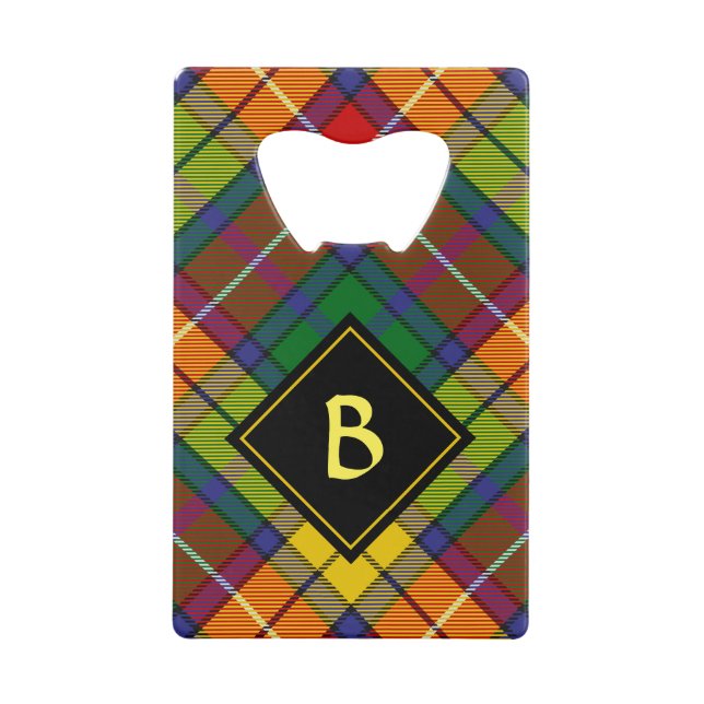 Clan Buchanan Crest over Tartan (Front)