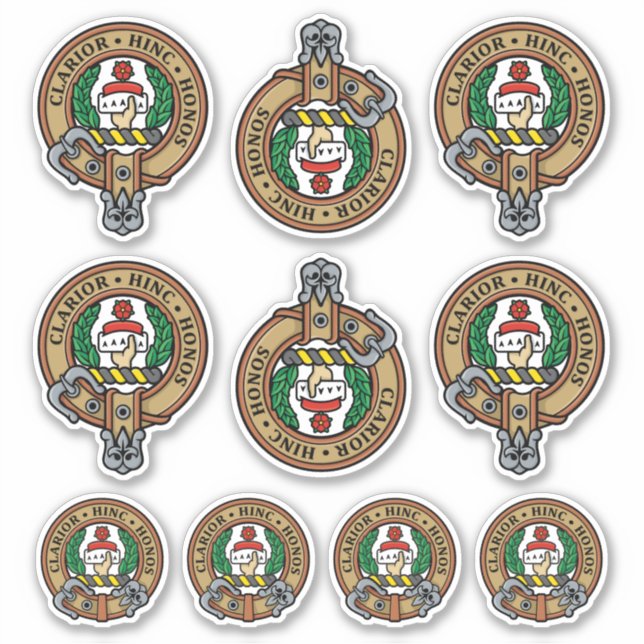 Clan Buchanan Crest Sticker Set (Front)