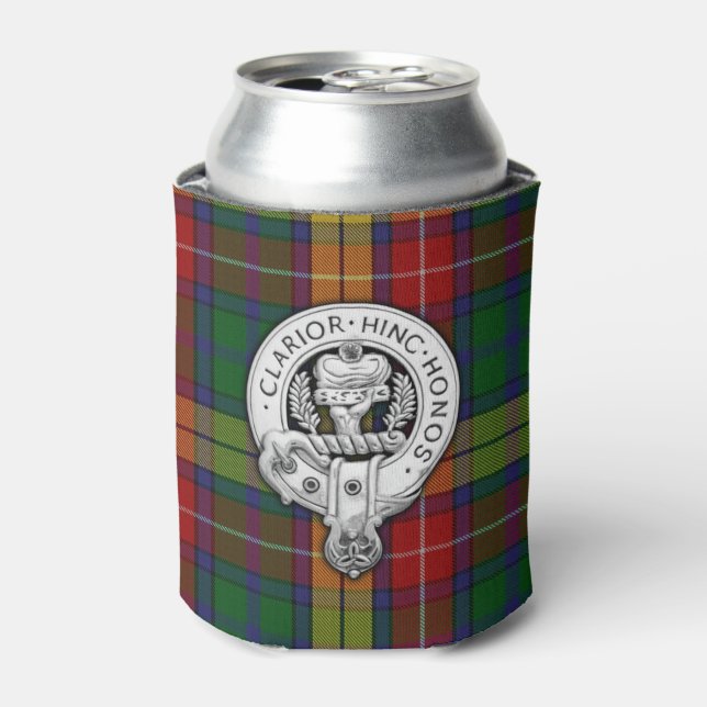 Clan Buchanan Crest & Tartan Can Cooler (Can Front)