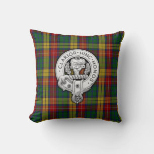 Clan Buchanan Crest & Tartan Cushion