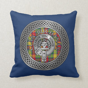Clan Buchanan Crest & Tartan Knot Cushion