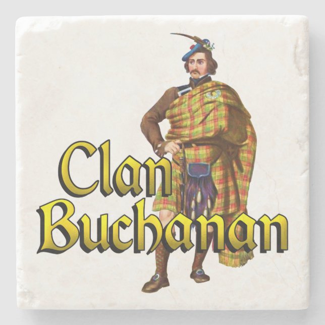 Clan Buchanan Old Scottish Tavern Stone Coaster (Front)