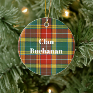 Clan Buchanan Old Sett Tartan Ceramic Ornament