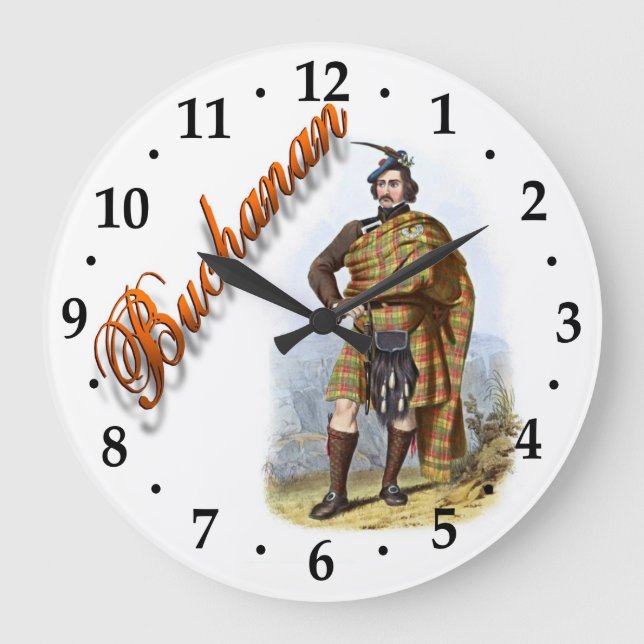 Clan Buchanan Scottish Dream Clock (Front)