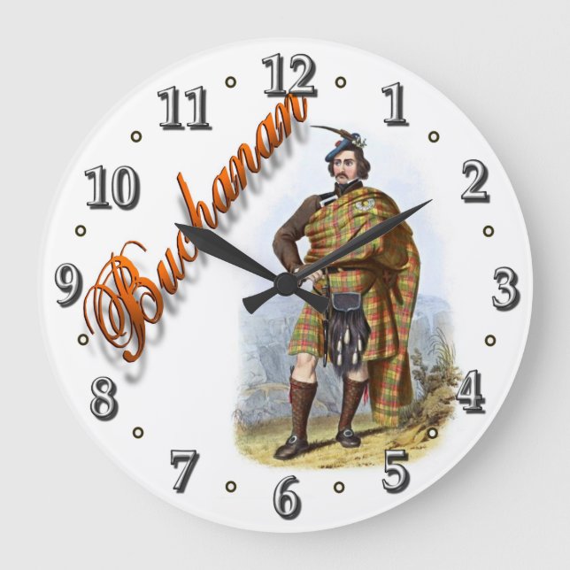 Clan Buchanan Scottish Dream Clock (Front)