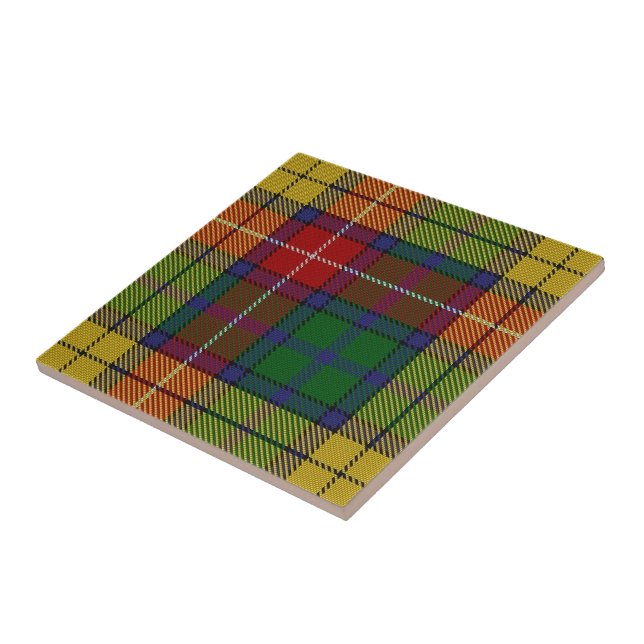 Clan Buchanan Scottish Expressions Tartan Ceramic Tile (Side)