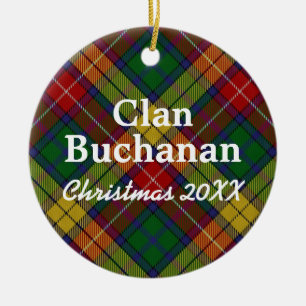 Clan Buchanan Scottish Tartan Ceramic Ornament