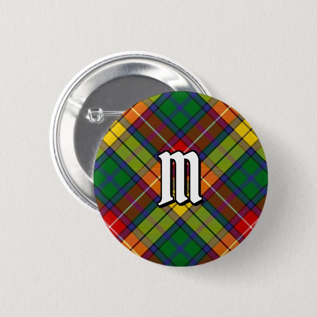 Clan Buchanan Tartan 6 Cm Round Badge (Front & Back)