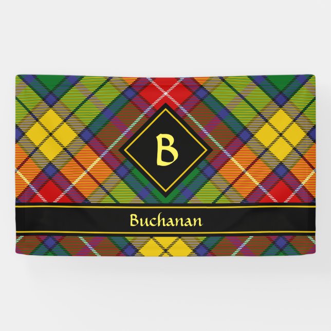 Clan Buchanan Tartan Banner (Horizontal)