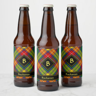 Clan Buchanan Tartan Beer Bottle Label
