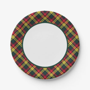 Clan Buchanan Tartan Border Paper Plate