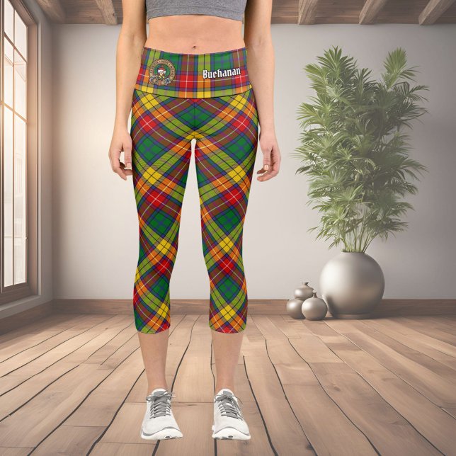 Clan Buchanan Tartan Capri Leggings (Creator Uploaded)