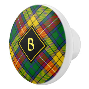 Clan Buchanan Tartan Ceramic Knob
