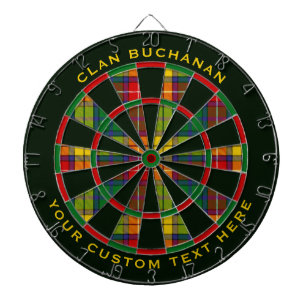 Clan Buchanan Tartan Dartboard