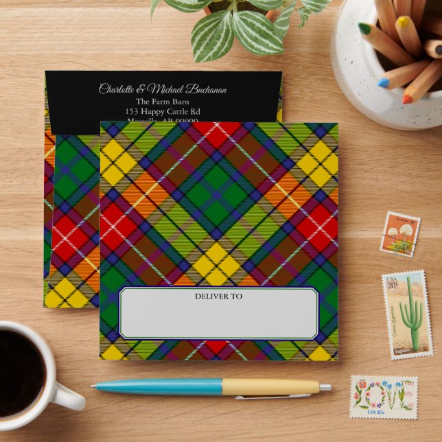 Clan Buchanan Tartan Envelope (Desk)