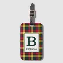 Clan Buchanan Tartan Monogrammed