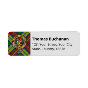 Clan Buchanan Tartan Return Address Label