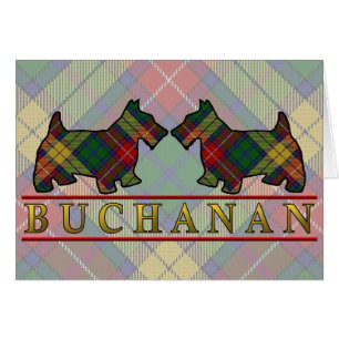 Clan Buchanan Tartan Scottie Dogs