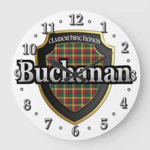 Clan Buchanan Tartan Scottish Dream Clock