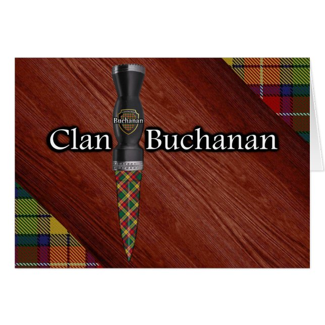 Clan Buchanan Tartan Sgian Dubh Blade (Front Horizontal)