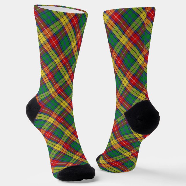 Clan Buchanan Tartan  Socks (Angled)