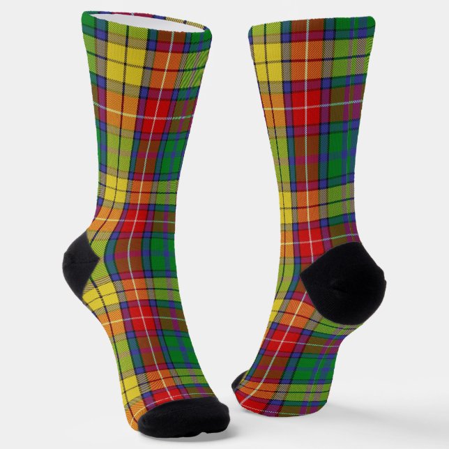 Clan Buchanan Tartan  Socks (Angled)