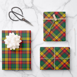 Clan Buchanan Tartan Wrapping Paper Sheet