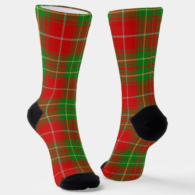 Clan Burnett Tartan  Socks (Angled)