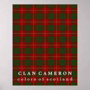 Clan Cameron Colours of Scotland Tartan Poster