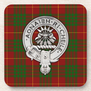 Clan Cameron Crest & Tartan Coaster