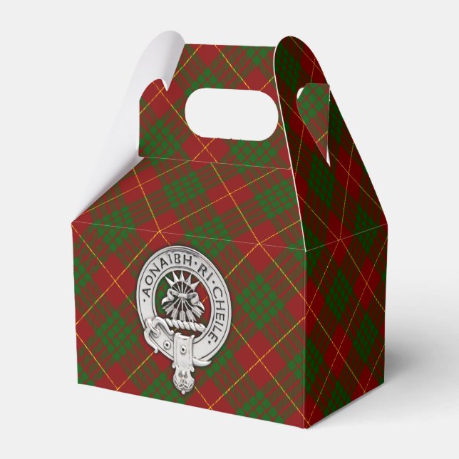 Clan Cameron Crest & Tartan Favour Box (Front Side)