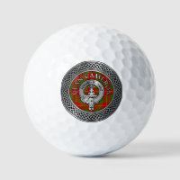 Clan Cameron Crest & Tartan Knot Golf Balls
